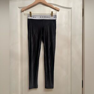 Koral Black Shiny Leggings